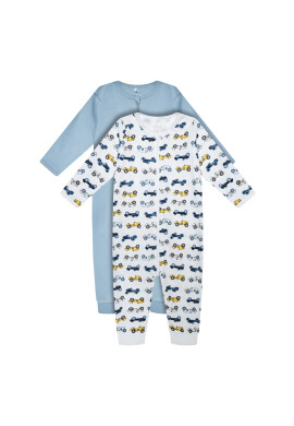 NAME IT 2 чифта бебешки гащеризони със стъпала Nightsuit 13190913 Син Regular Fit - Pepit.bg