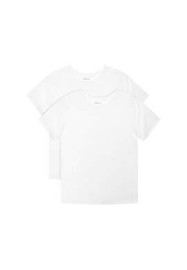 NAME IT Комплект 2 тишъртки Basic 13170526 Бял Slim Fit - Pepit.bg