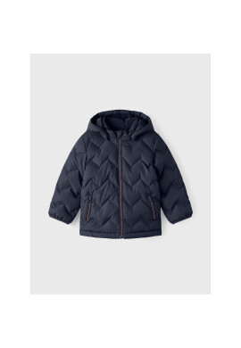 NAME IT Пухено яке 13206406 Тъмносин Regular Fit - Pepit.bg