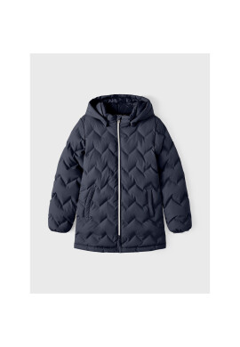 NAME IT Пухено яке 13206407 Тъмносин Regular Fit - Pepit.bg