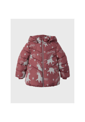 NAME IT Пухено яке 13209383 Розов Regular Fit - Pepit.bg