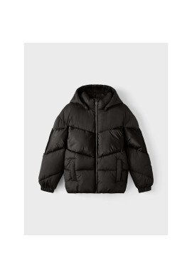 NAME IT Пухено яке 13218494 Черен Regular Fit - Pepit.bg