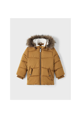 NAME IT Пухено яке 13218515 Кафяв Regular Fit - Pepit.bg