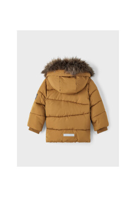 NAME IT Пухено яке 13218515 Кафяв Regular Fit - Pepit.bg