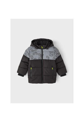 NAME IT Пухено яке 13218521 Черен Regular Fit - Pepit.bg