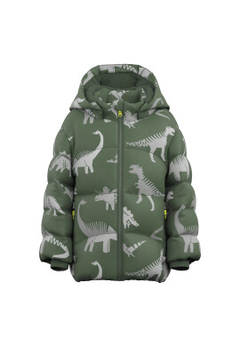 NAME IT Пухено яке 13218522 Зелен Regular Fit - Pepit.bg