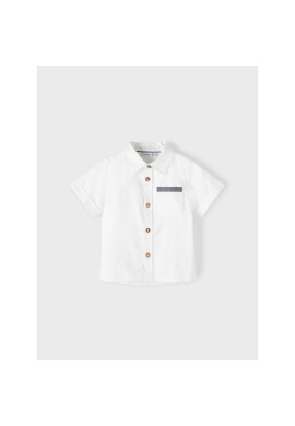 NAME IT Риза 13216662 Бял Regular Fit - Pepit.bg