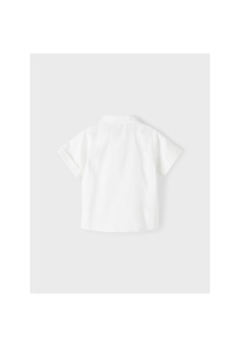 NAME IT Риза 13216662 Бял Regular Fit - Pepit.bg