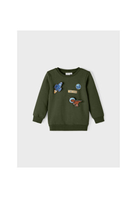 NAME IT Суитшърт 13221575 Зелен Regular Fit - Pepit.bg