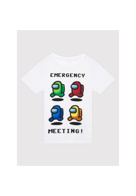 NAME IT Тишърт 13200580 Бял Regular Fit - Pepit.bg