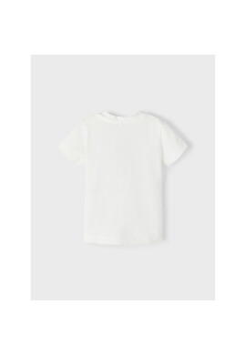 NAME IT Тишърт 13203219 Бял Regular Fit - Pepit.bg