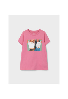 NAME IT Тишърт 13205609 Розов Regular Fit - Pepit.bg