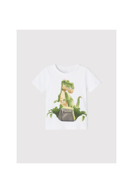 NAME IT Тишърт GIGANTOSAURUS 13199876 Бял Regular Fit - Pepit.bg
