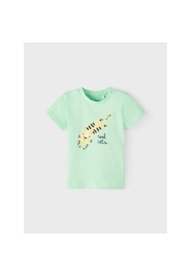 NAME IT Тишърт 13215720 Зелен Regular Fit - Pepit.bg