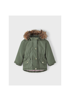 NAME IT Зимно яке 13216492 Зелен Regular Fit - Pepit.bg