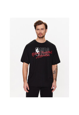 New Era Тишърт NBA Logo Script 60332208 Черен Oversize - Pepit.bg
