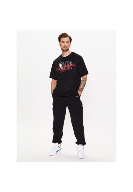 New Era Тишърт NBA Logo Script 60332208 Черен Oversize - Pepit.bg