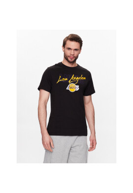 New Era Тишърт NBA Script LA Lakers 60332183 Черен Regular Fit - Pepit.bg