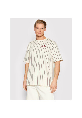 New Era Тишърт Pinstripe 12893046 Бежов Oversize - Pepit.bg