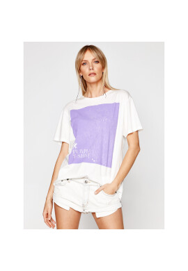 One Teaspoon Тишърт Bf Tee 23889 Бял Regular Fit - Pepit.bg
