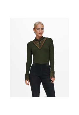 ONLY Блуза 15207788 Зелен Stretch Fit - Pepit.bg