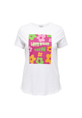 ONLY Carmakoma Тишърт 15284839 Бял Regular Fit - Pepit.bg