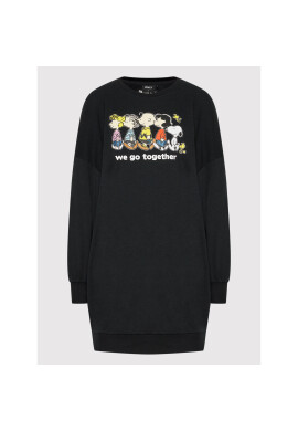 ONLY Плетена рокля Peanuts 15255748 Черен Oversize - Pepit.bg