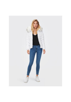 ONLY Пухено яке Camilla 15204607 Бял Regular Fit - Pepit.bg