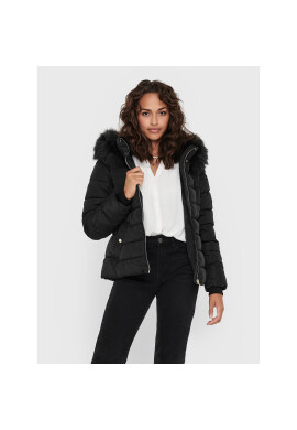 ONLY Пухено яке Camilla 15204607 Черен Regular Fit - Pepit.bg