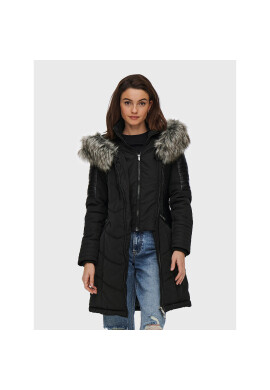 ONLY Пухено яке Linette 15160168 Черен Regular Fit - Pepit.bg