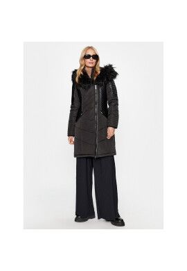 ONLY Пухено яке 15295396 Черен Regular Fit - Pepit.bg