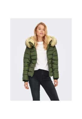 ONLY Пухено яке Camilla 15204607 Зелен Regular Fit - Pepit.bg
