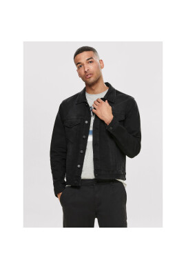Only & Sons Дънково яке Coin 22010453 Черен Regular Fit - Pepit.bg