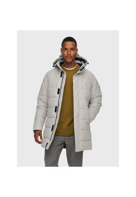 Only & Sons Пухено яке Carl Long 22020156 Сив Regular Fit - Pepit.bg