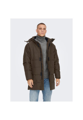 Only & Sons Пухено яке 22020156 Кафяв Regular Fit - Pepit.bg
