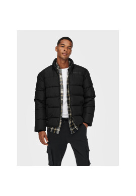 Only & Sons Пухено яке Melvin 22019345 Черен Regular Fit - Pepit.bg