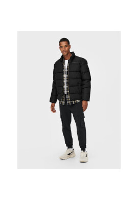 Only & Sons Пухено яке Melvin 22019345 Черен Regular Fit - Pepit.bg