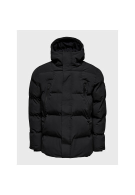 Only & Sons Пухено яке Muno 22022287 Черен Regular Fit - Pepit.bg