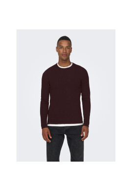 Only & Sons Пуловер 22016980 Бордо Regular Fit - Pepit.bg