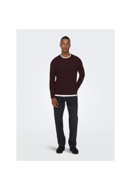 Only & Sons Пуловер 22016980 Бордо Regular Fit - Pepit.bg