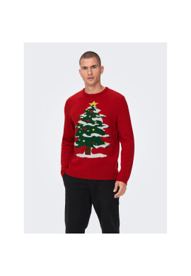 Only & Sons Пуловер 22023347 Червен Regular Fit - Pepit.bg