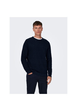 Only & Sons Пуловер 22026559 Тъмносин Regular Fit - Pepit.bg