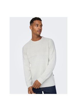 Only & Sons Пуловер Al 22024031 Бял Regular Fit - Pepit.bg