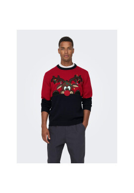 Only & Sons Пуловер Xmas 22023346 Червен Regular Fit - Pepit.bg