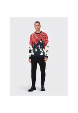 Only & Sons Пуловер Xmas 22023349 Червен Regular Fit - Pepit.bg