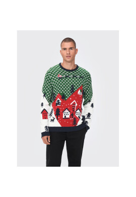 Only & Sons Пуловер Xmas 22023349 Зелен Regular Fit - Pepit.bg