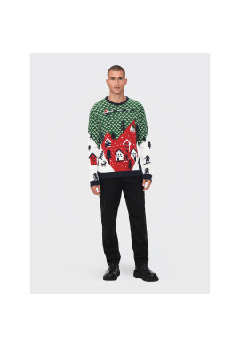 Only & Sons Пуловер Xmas 22023349 Зелен Regular Fit - Pepit.bg