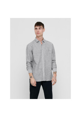 Only & Sons Риза 22012321 Сив Slim Fit - Pepit.bg