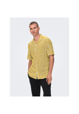 Only & Sons Риза 22013267 Жълт Regular Fit - Pepit.bg