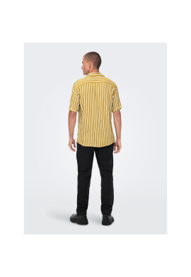 Only & Sons Риза 22013267 Жълт Regular Fit - Pepit.bg